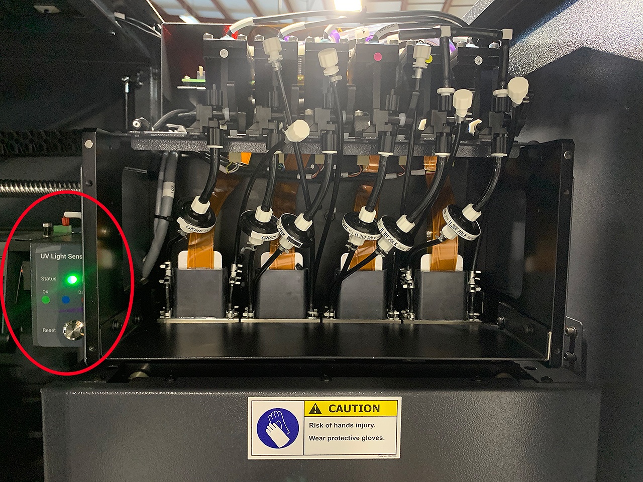 BottleJet inkjet bottle printer UV sensor